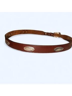 Brighton Men's Brown and Burgundy Belt